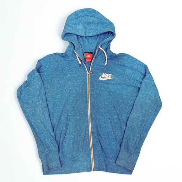 Nike Tops - Nike Sportswear Essential Full Zip Hoodie - Heathered Blue - Women’s XL